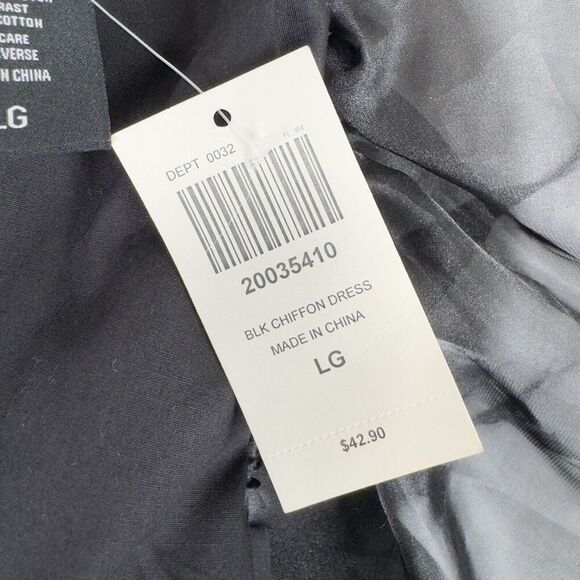 Hot Topic Dress Womens‎ Large Black Chiffon Fit & Flare Whimsigoth Grunge Witchy - Picture 11 of 16